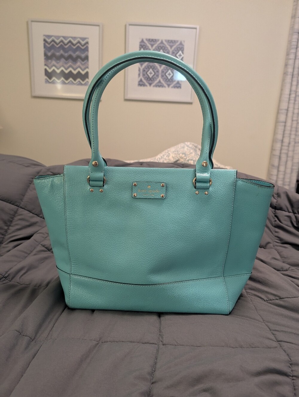 Kate Spade Wellesly Aqua Bag- Large